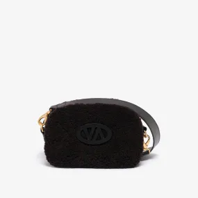 Tina | Leather and fur shoulder bag mini