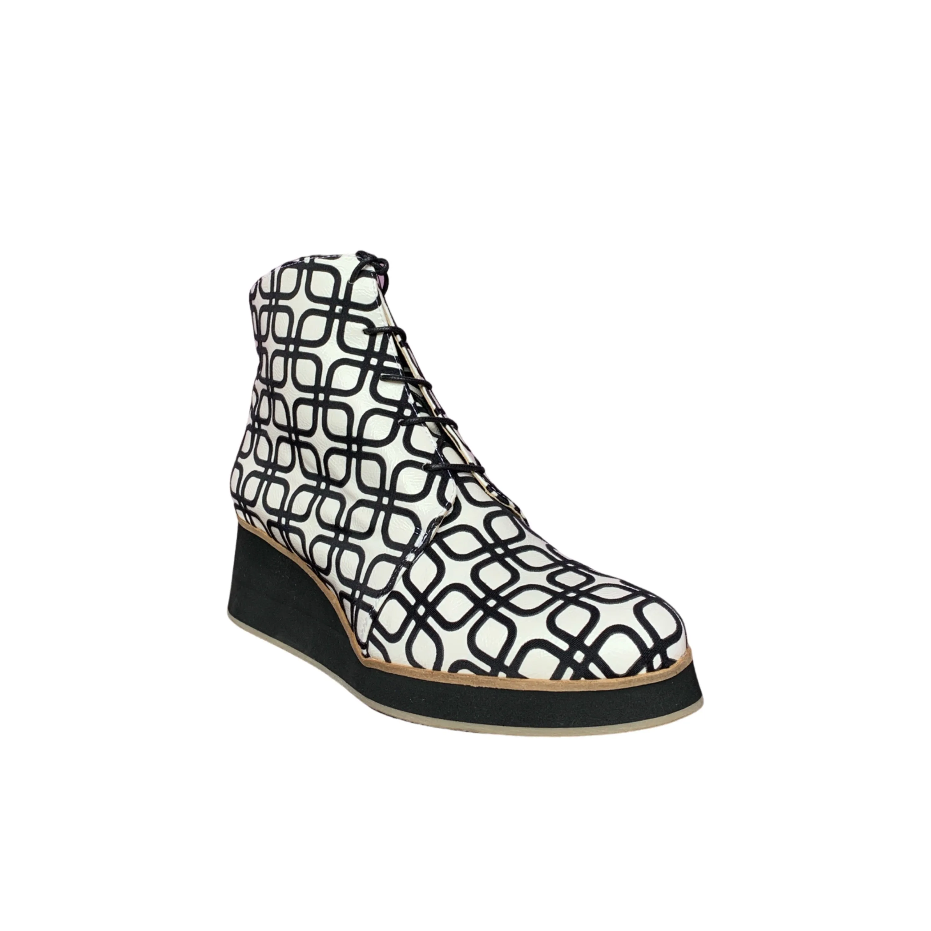 TOUBI Black/White Geo Print Lace Up