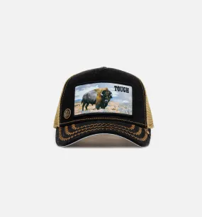 Tough Trucker Mens Hat - Tan/Black