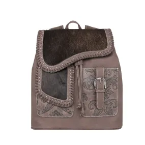 Trinity Ranch Hair-On Cowhide Saddle Shape Collection Backpack