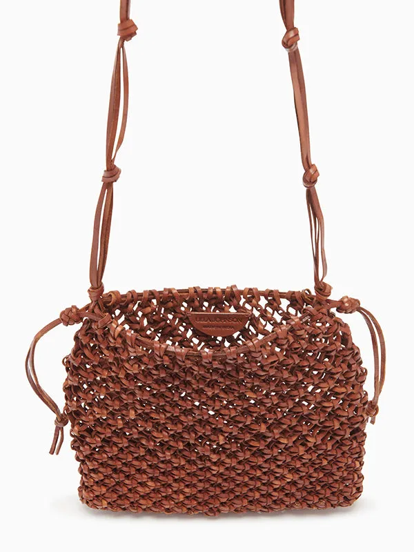 Tulia Knotted Crossbody in Pecan Brown