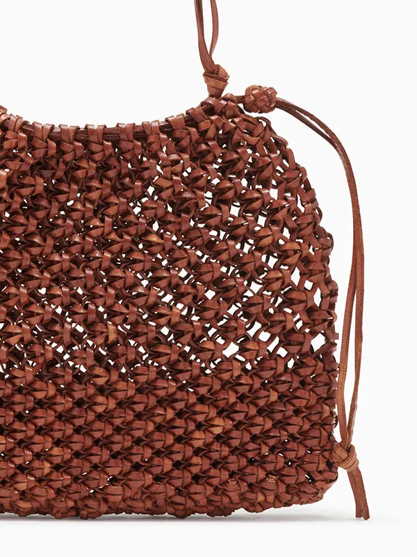 Tulia Knotted Crossbody in Pecan Brown