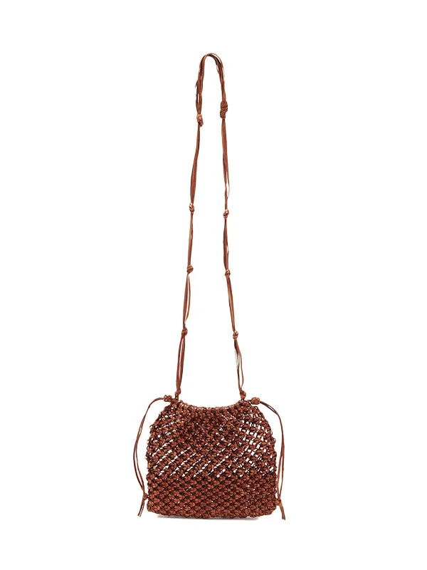 Tulia Knotted Crossbody in Pecan Brown