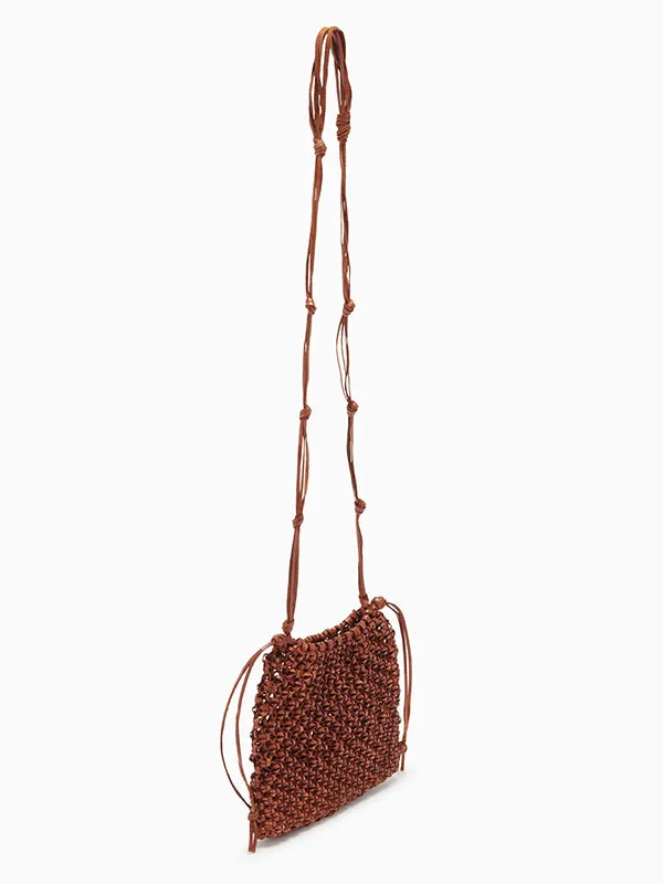 Tulia Knotted Crossbody in Pecan Brown