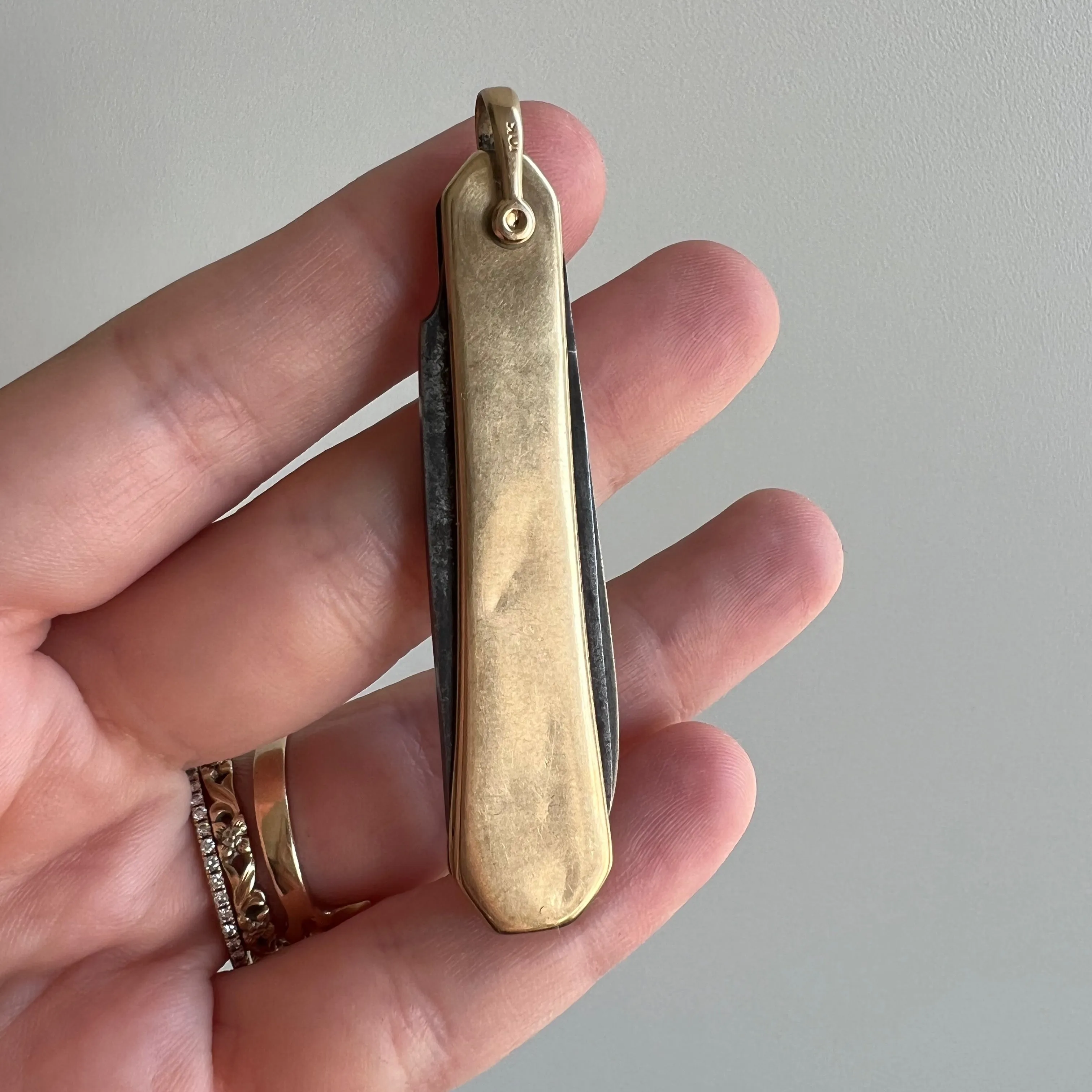 V I N T A G E // slice it up / solid 10k gold cased pen knife / a pendant